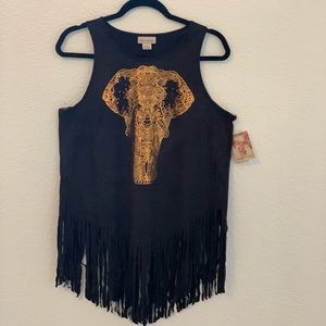 Belle du jour black tank top